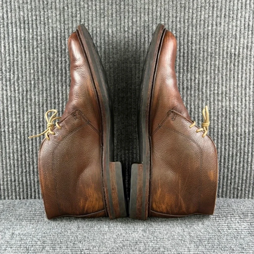 Allen Edmonds Gobi Chukka Boots Mens 11 B Brown Grain Leather Dainite Sole 1514